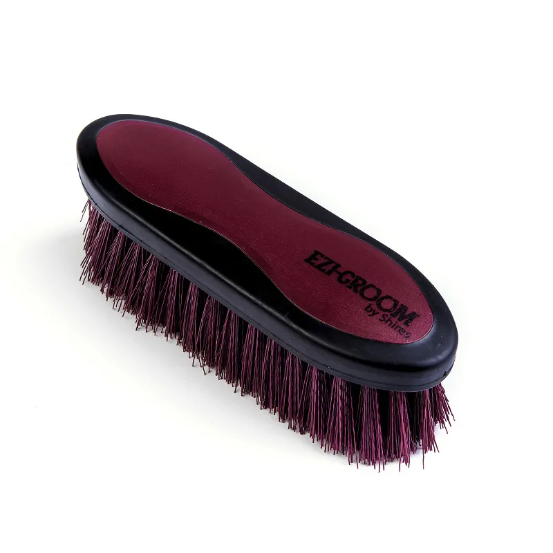 EZI-GROOM Grip Large Dandy Brush in Burgundy